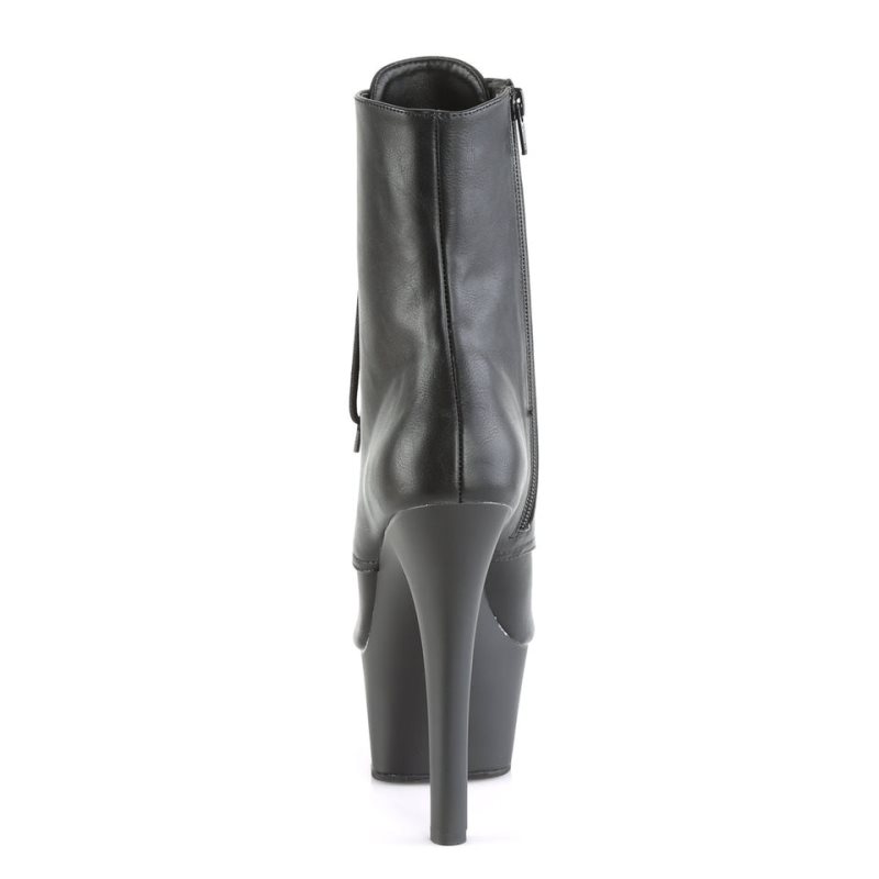 Pleaser Aspire-1021 Vegan Leather Stiefel Damen Schwarz | PIUGTYLRW