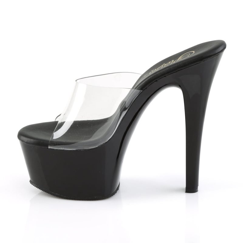 Pleaser Aspire-601 Plateau High Heels Damen Schwarz | PWKAHTEGR