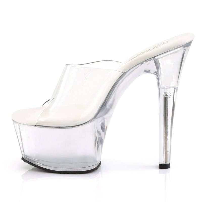 Pleaser Aspire-601 Plateau High Heels Damen Clear | IEZRUFYMG