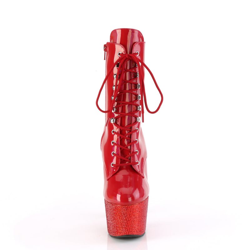 Pleaser Bejeweled-1020-7 Stiefel Damen Rot | BVXWAETJX