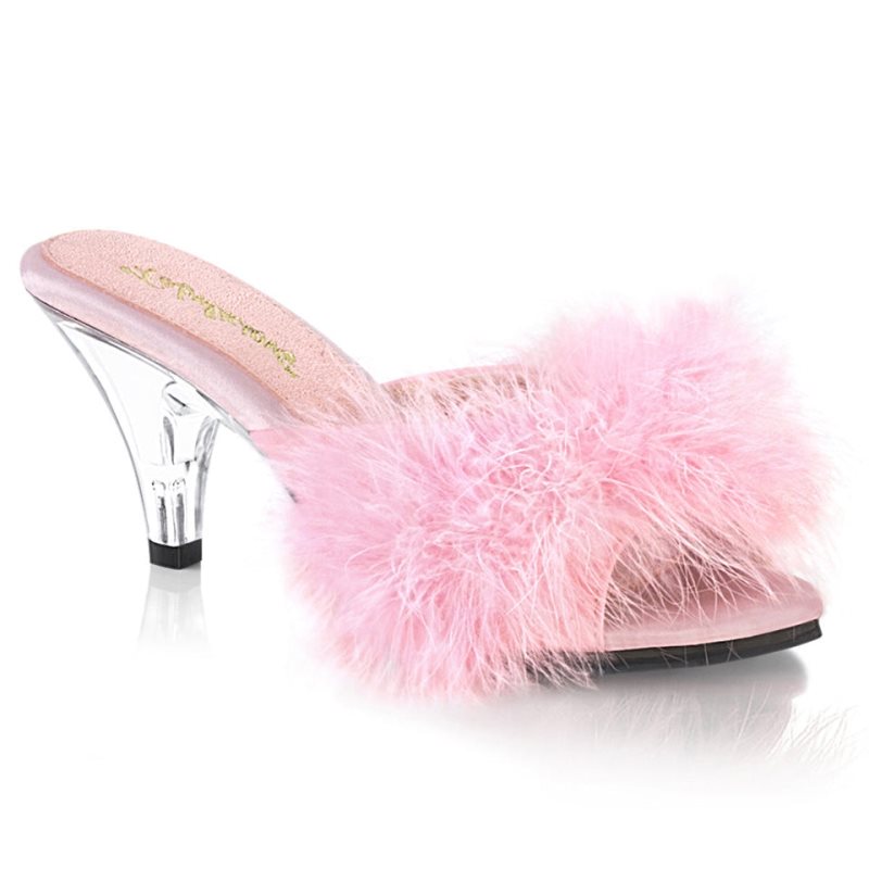 Pleaser Belle-301F Pantoletten Damen Rosa | YXMTBIHGV