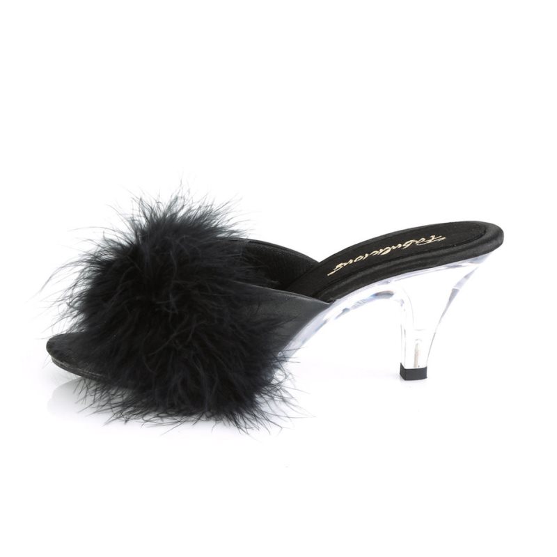 Pleaser Belle-301F Pantoletten Damen Schwarz | OKSHHFGDV