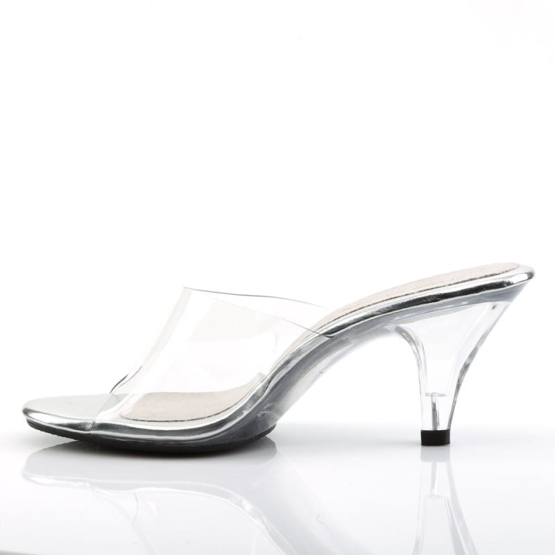 Pleaser Belle-301 Pantoletten Damen Clear | GILZHCFYW