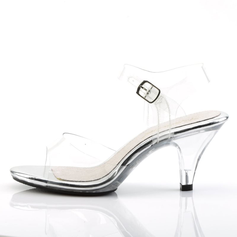 Pleaser Belle-308 Highheels Damen Clear | HMUPLEQWF