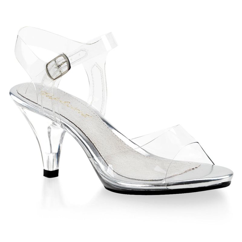 Pleaser Belle-308 Highheels Damen Clear | HMUPLEQWF