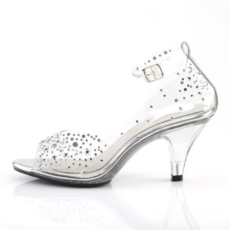 Pleaser Belle-330RS Highheels Damen Clear | ZVQFQLNFC