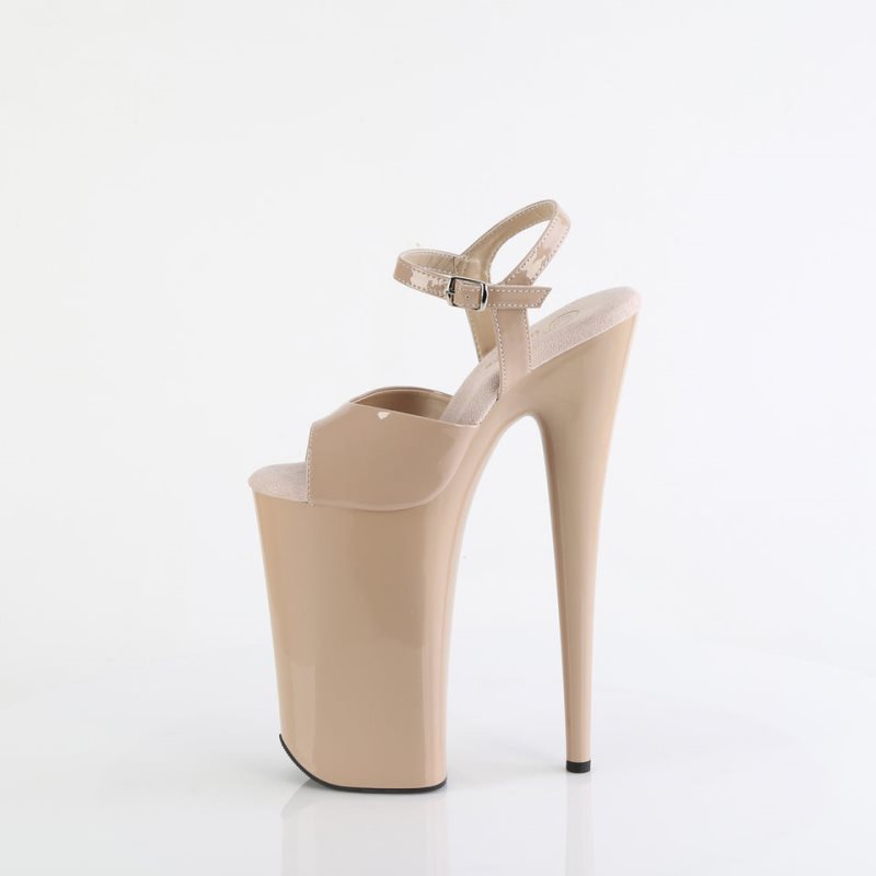 Pleaser Beyond-009 Plateau High Heels Damen Beige | RTWQDVKMZ