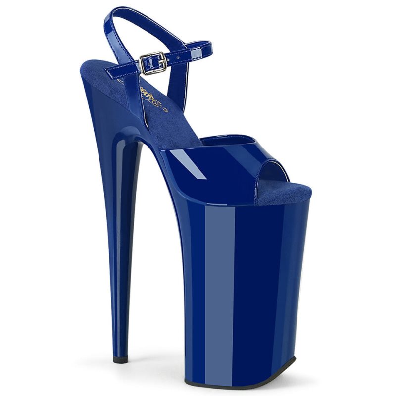 Pleaser Beyond-009 Plateau High Heels Damen Blau | FYNPORLIC