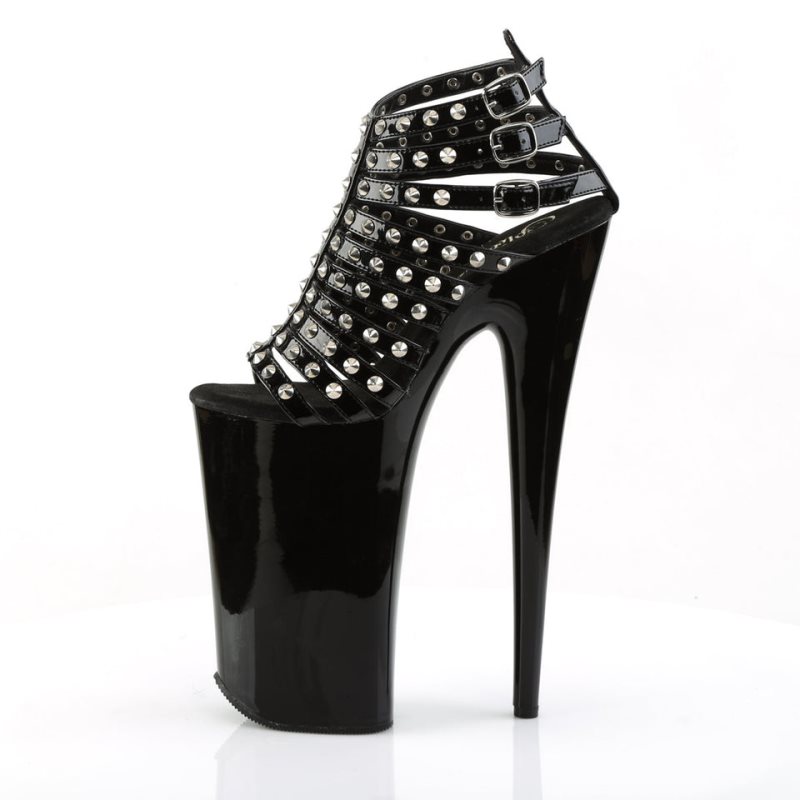 Pleaser Beyond-093 Plateau High Heels Damen Schwarz | JWRBQVBOP