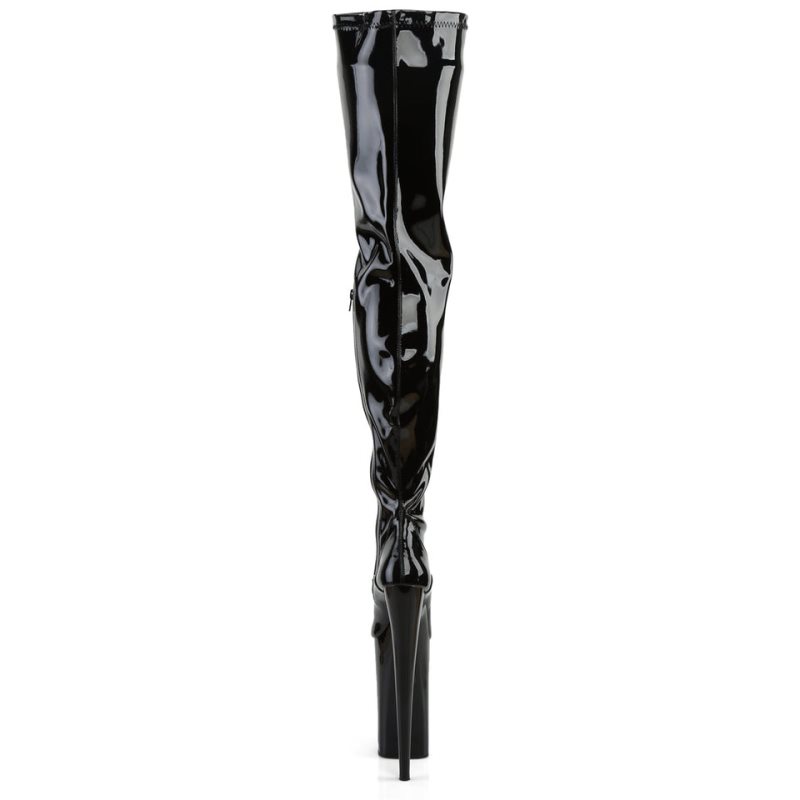 Pleaser Beyond-4000 Overknee Stiefel Damen Schwarz | XTBHWBUON