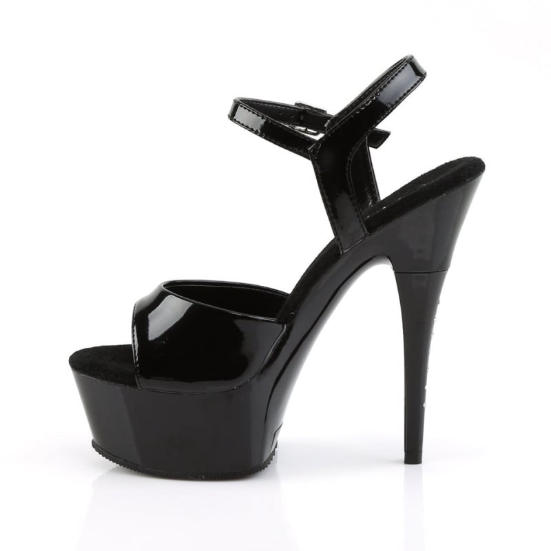 Pleaser Captiva-609 Plateau High Heels Damen Schwarz | YVWAFUPVZ