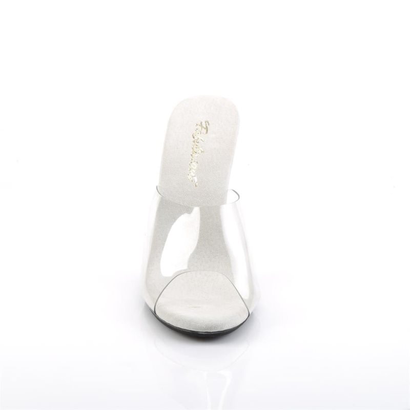 Pleaser Caress-401 Pantoletten Damen Clear | MNWAWBJAD