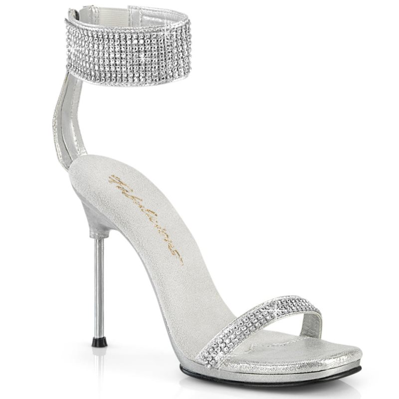 Pleaser Chic-40 Highheels Damen Silber | DXOPQYHCW