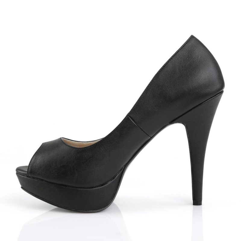 Pleaser Chloe-01 Vegan Leather Pumps Damen Schwarz | AWBPCIBXR