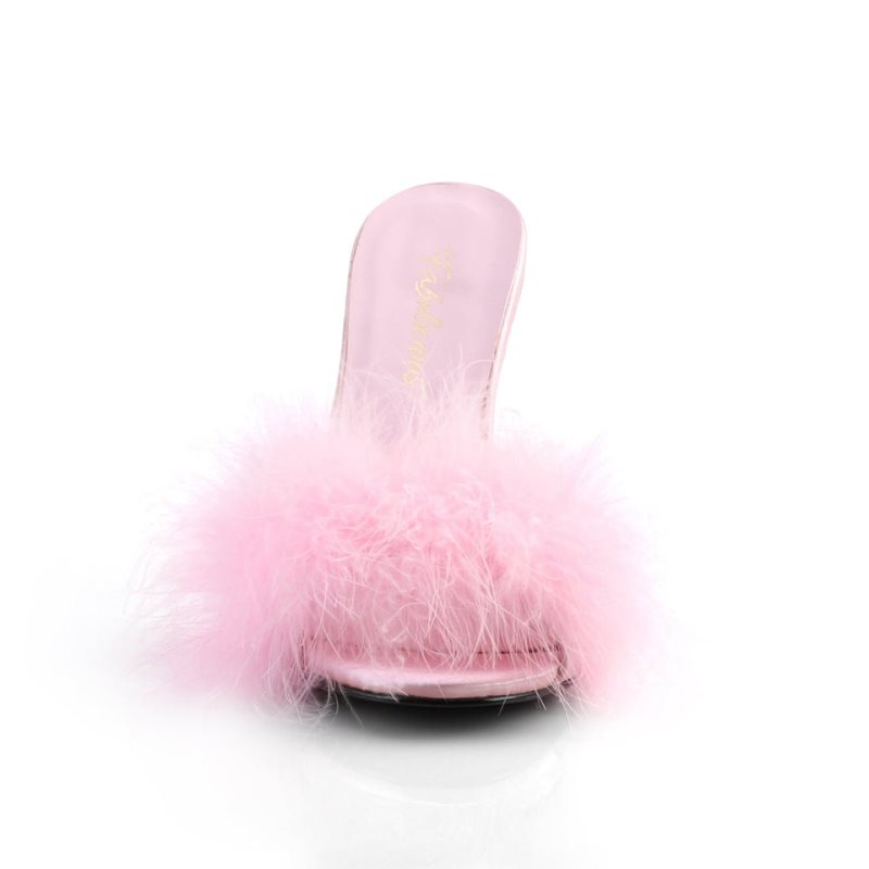 Pleaser Classique-01F Pantoletten Damen Rosa | YSKRZOQCX