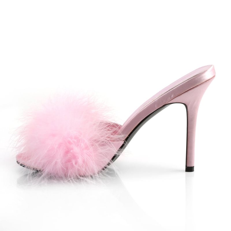 Pleaser Classique-01F Pantoletten Damen Rosa | YSKRZOQCX