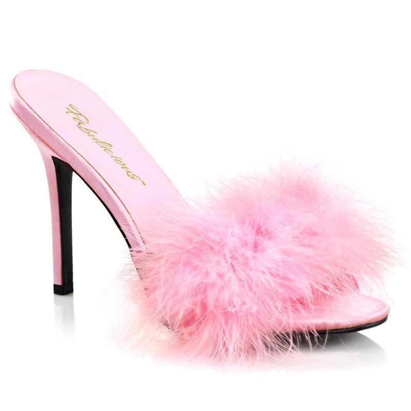 Pleaser Classique-01F Pantoletten Damen Rosa | YSKRZOQCX