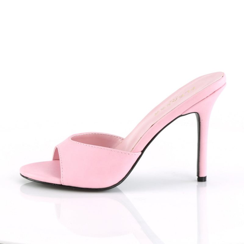 Pleaser Classique-01 Pantoletten Damen Rosa | WTEZCHJLF