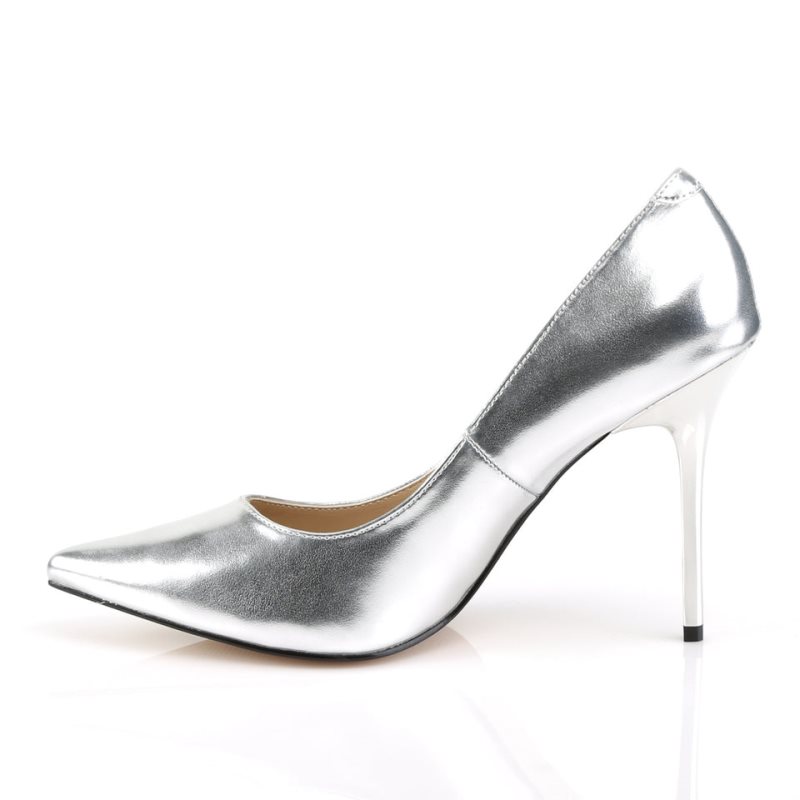 Pleaser Classique-20 Pumps Damen Silber Metal | YOAFJLZWB