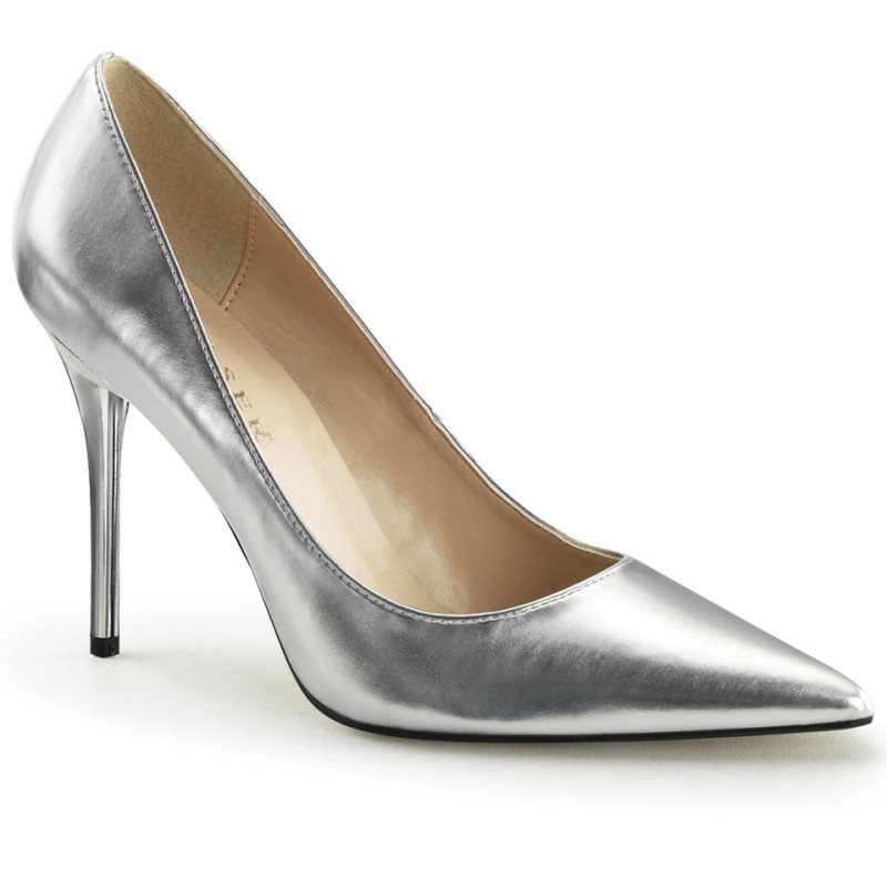 Pleaser Classique-20 Pumps Damen Silber Metal | YOAFJLZWB