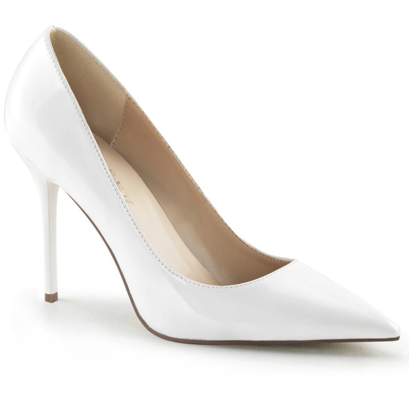 Pleaser Classique-20 Pumps Damen Weiß | PISYEGBUV