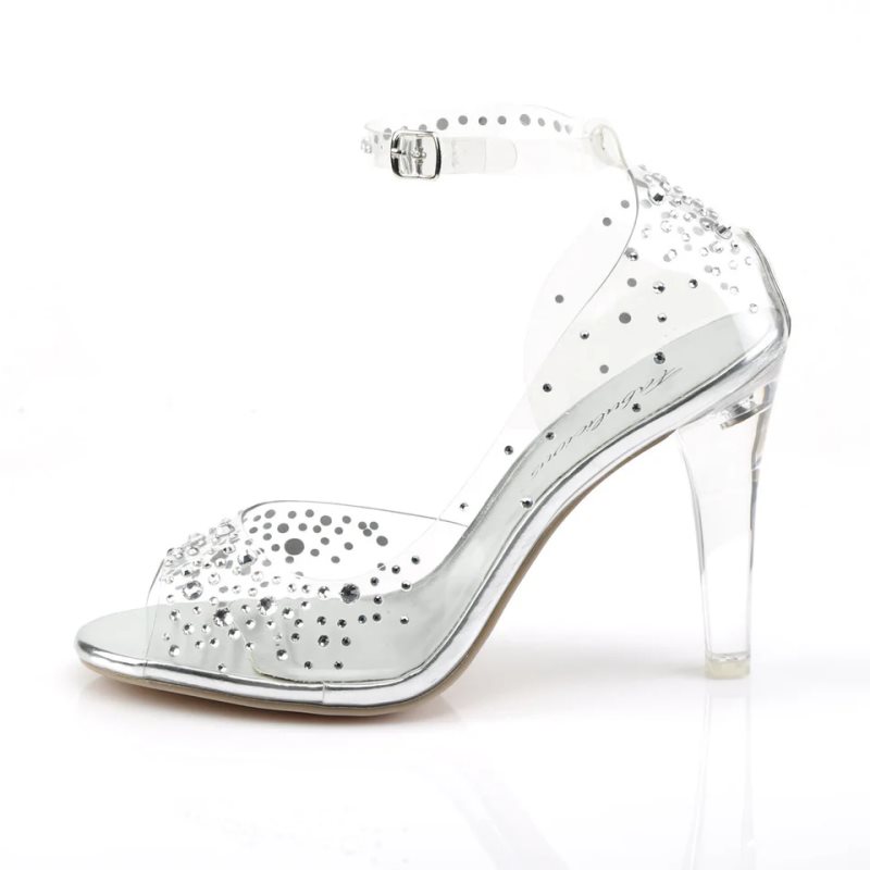 Pleaser Clearly-430RS Highheels Damen Clear | KEVPATFMR