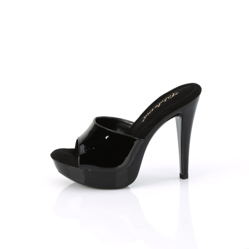 Pleaser Cocktail-501 Plateau High Heels Damen Schwarz | DWPVAMYFC