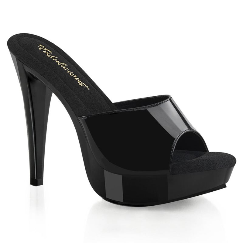 Pleaser Cocktail-501 Plateau High Heels Damen Schwarz | DWPVAMYFC