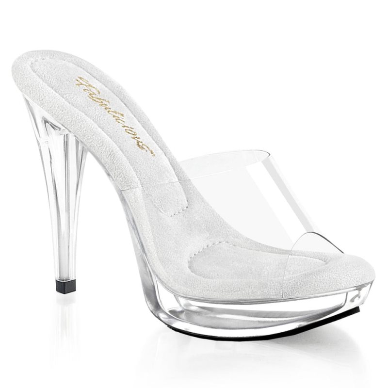 Pleaser Cocktail-501 Plateau High Heels Damen Clear | DKHBHMCKP