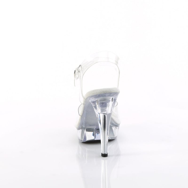 Pleaser Cocktail-508 Plateau High Heels Damen Clear | YPMRDXOQN