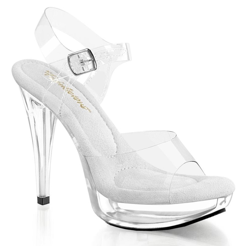 Pleaser Cocktail-508 Plateau High Heels Damen Clear | YPMRDXOQN