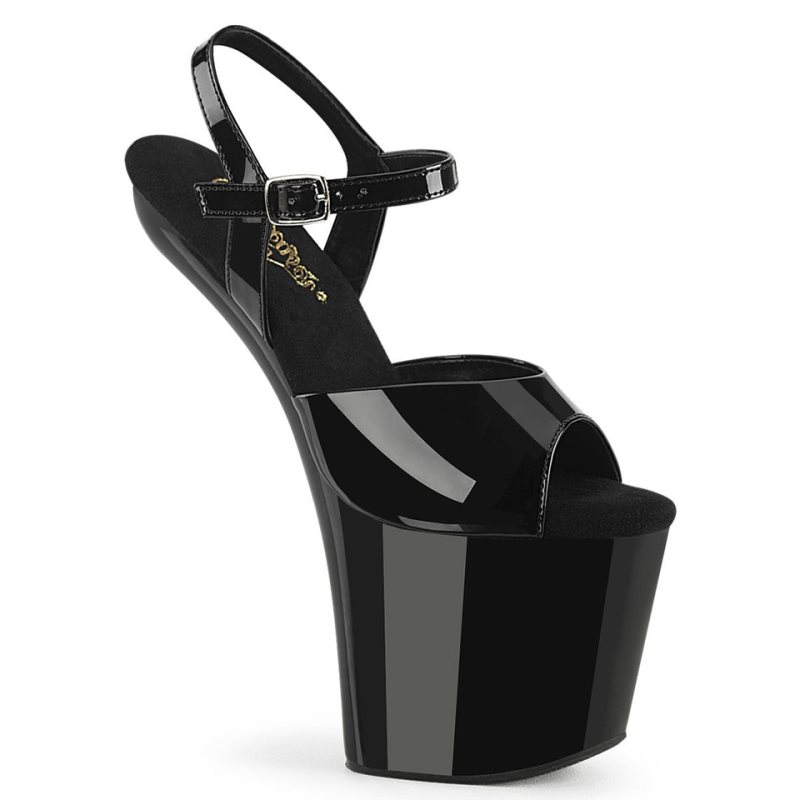 Pleaser Craze-809 Plateau High Heels Damen Schwarz | MTXPTICUO