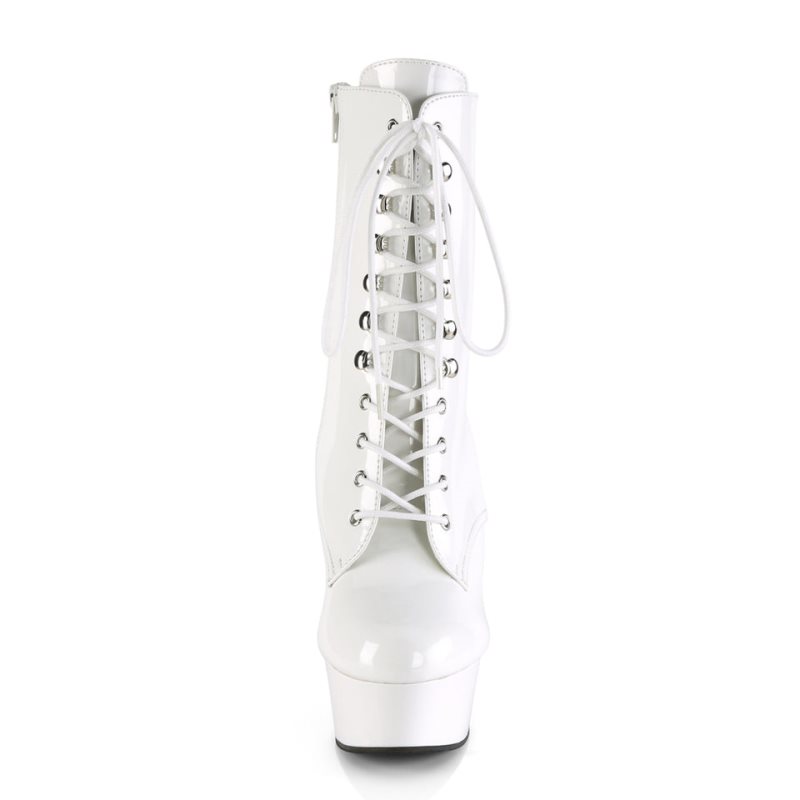 Pleaser Delight-1020 Stiefel Damen Weiß | FQITDQHKX