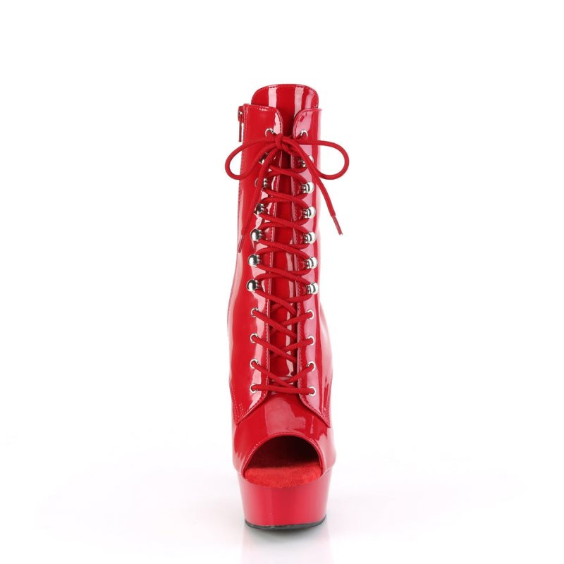 Pleaser Delight-1021 Stiefel Damen Rot | IGNTKYQRS