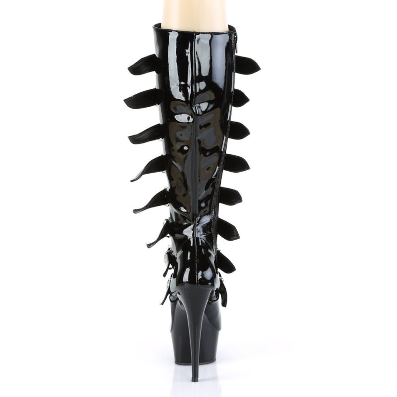 Pleaser Delight-2049 Kniehohe Stiefel Damen Schwarz | ETONYFDMO