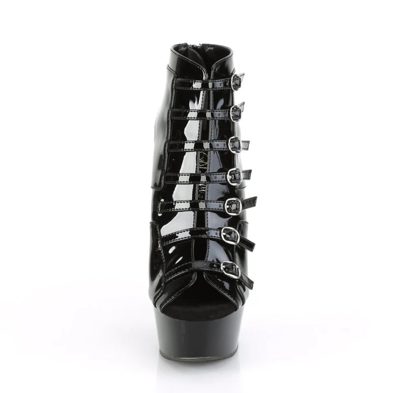 Pleaser Delight-600-11 Plateau High Heels Damen Schwarz | RTSWBCTOR