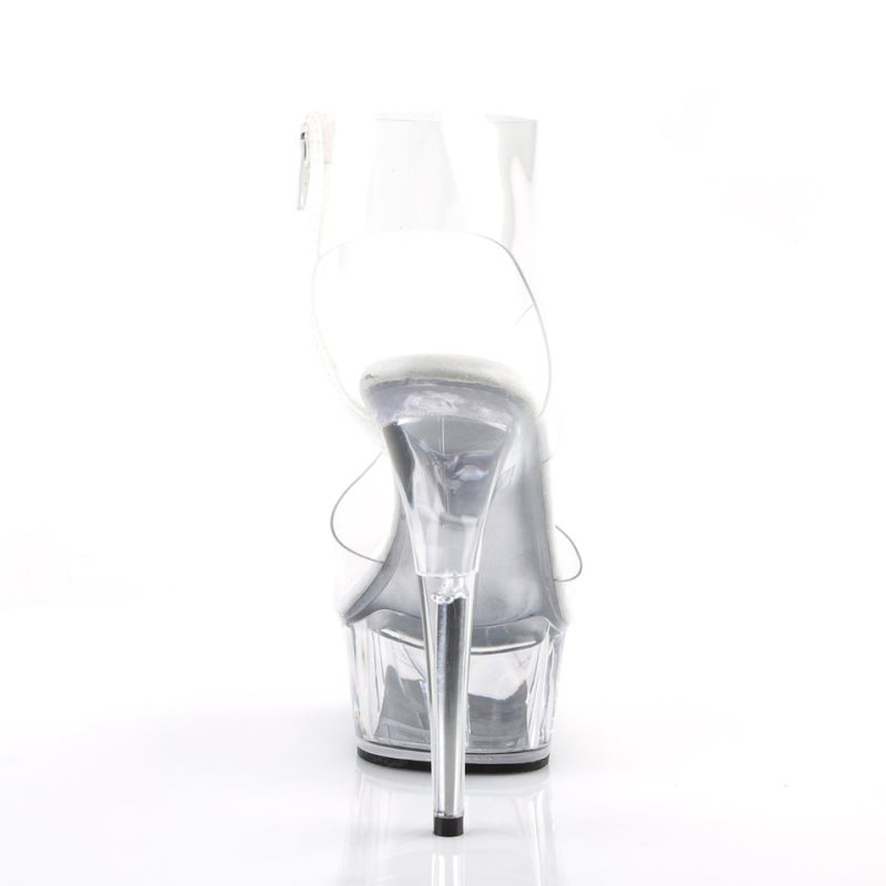 Pleaser Delight-633 Plateau High Heels Damen Clear | QFIUBAPKW