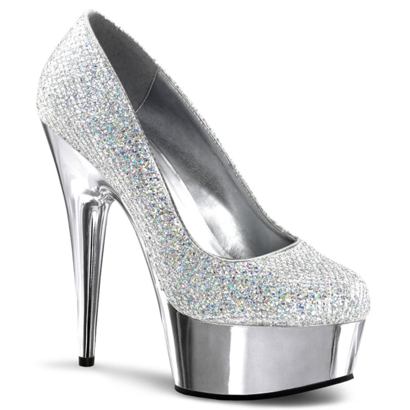 Pleaser Delight-685G Pumps Damen Silber | UNIEDYUIW