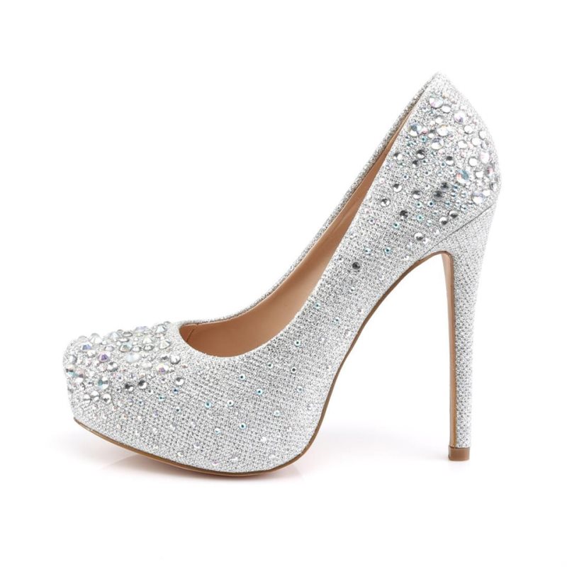 Pleaser Destiny-06R Pumps Damen Silber | FQMGHDEWO