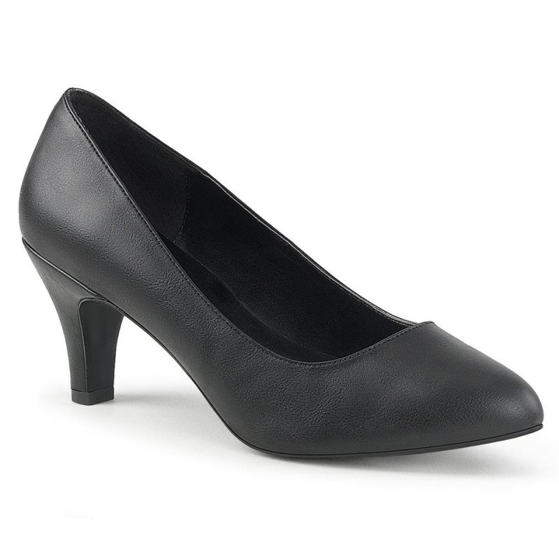 Pleaser Divine-420 Vegan Leather Pumps Damen Schwarz | BVXRPNMUB