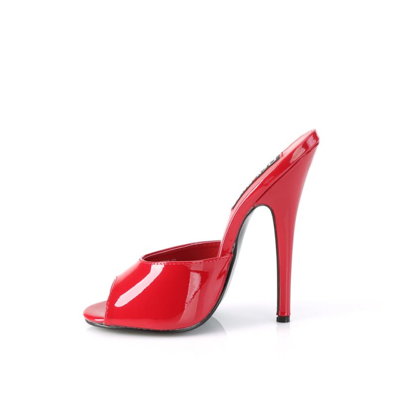 Pleaser Domina-101 Mules Damen Rot | VOWBGSKNR