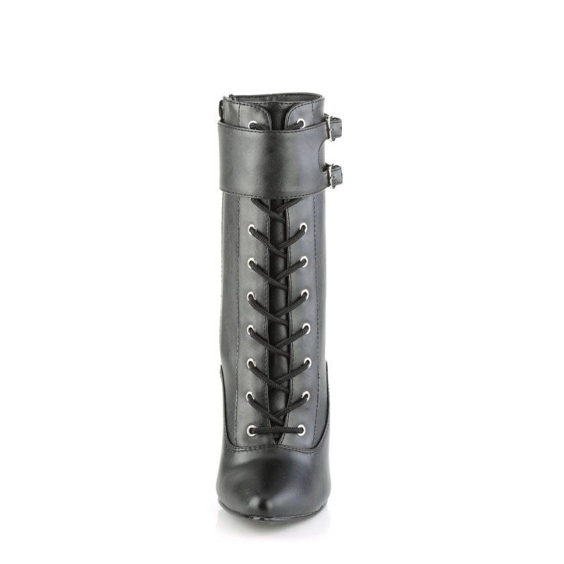 Pleaser Domina-1023 Vegan Leather Stiefel Damen Schwarz | ZDRODAZCQ