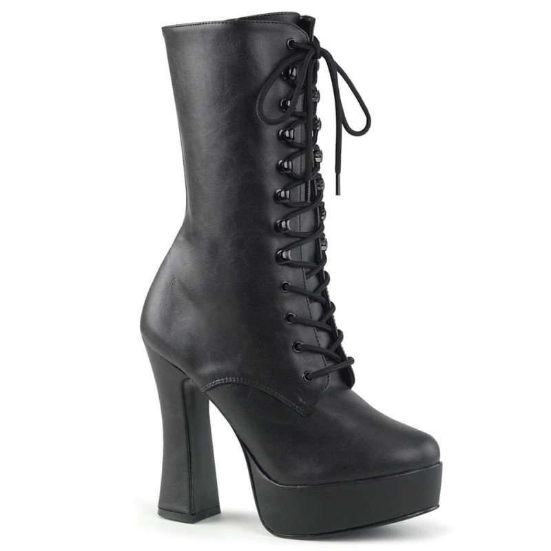 Pleaser Electra-1020 Vegan Leather Stiefel Damen Schwarz | OSMVTMNSJ