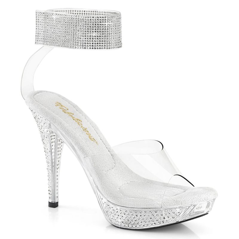 Pleaser Elegant-442 Plateau High Heels Damen Clear | JPCLGREKS