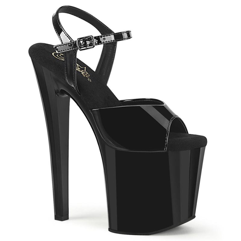 Pleaser Enchant-709 Plateau High Heels Damen Schwarz | XEBOMTRFY