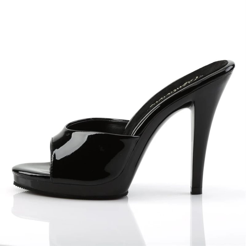 Pleaser Flair-401-2 Plateau High Heels Damen Schwarz | PAYTPGZQC