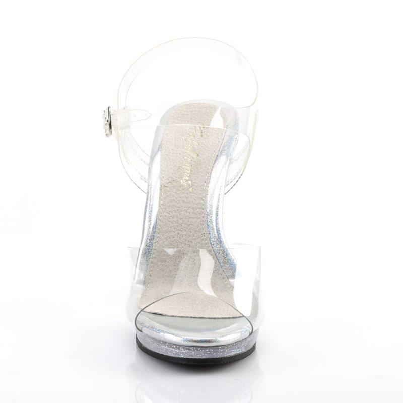 Pleaser Flair-408MG Highheels Damen Clear | YBWZGHFRT