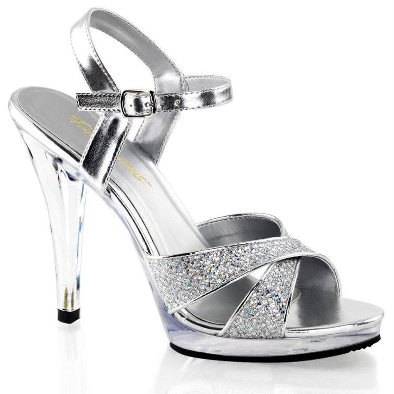 Pleaser Flair-419(G) Highheels Damen Silber | IKJFMVEQI