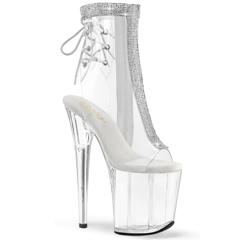 Pleaser Flamingo-1018C-2RS Stiefel Damen Clear | QYBZGHDKL