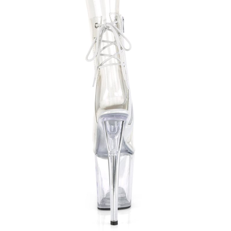 Pleaser Flamingo-1018C Stiefel Damen Clear | CZEVULZEF